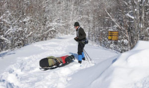 Pulling winter sled