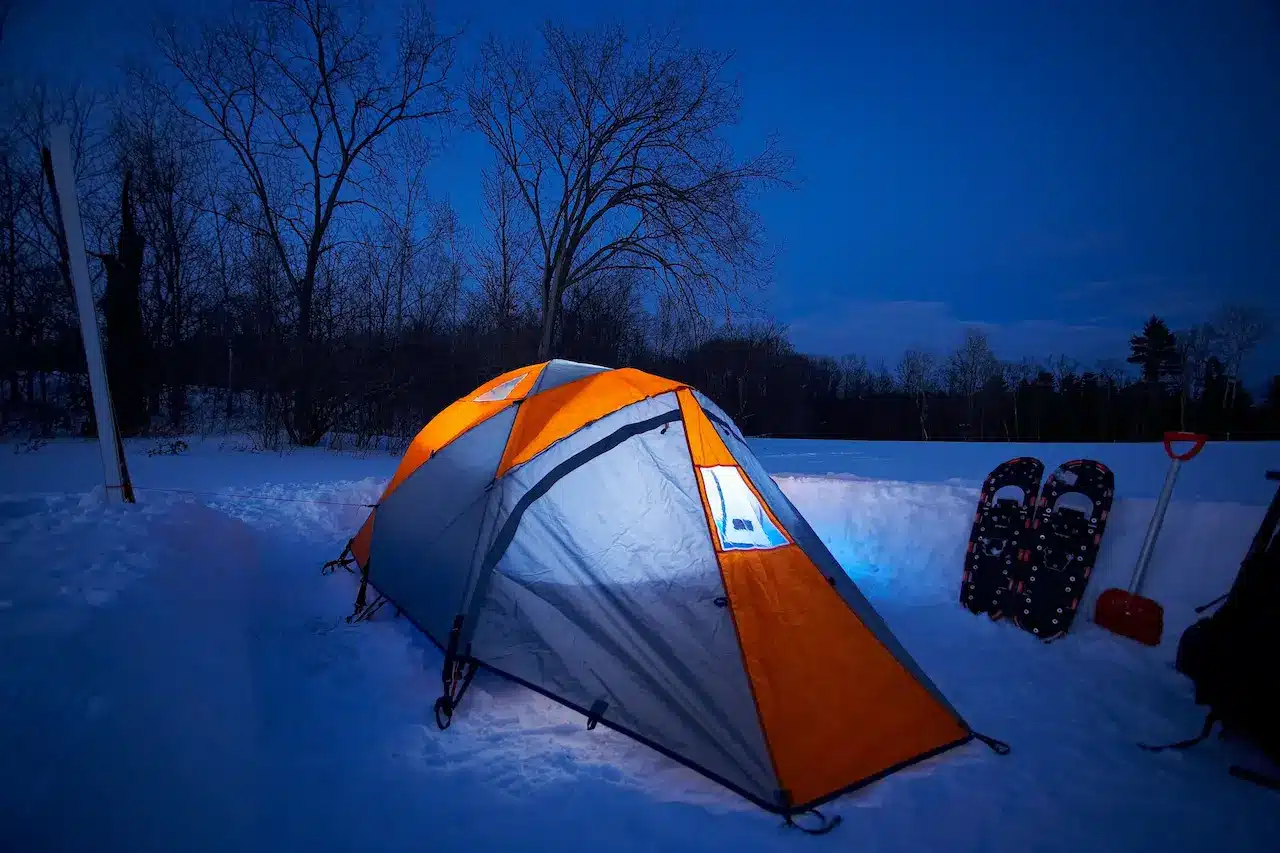 Setting up a Winter Campsite