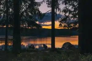 Camping In The Lake Side