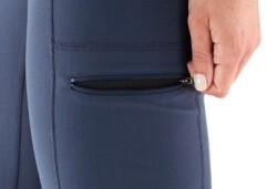 Leggings with zipper pockets