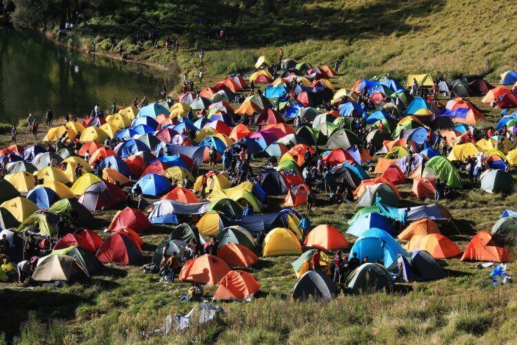 Crowded campground