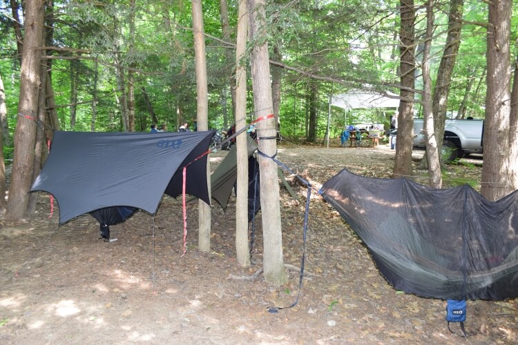 Hammock with and without rainfly