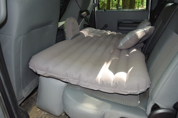 Inflatable car mattress for camping