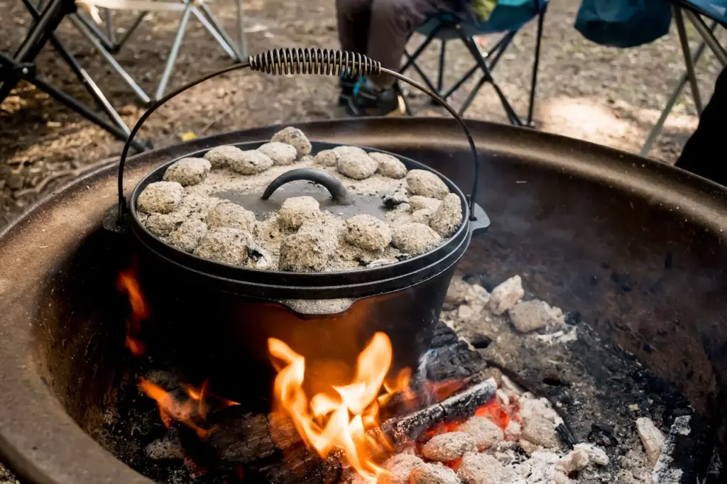 A Dutch Oven on The Fire