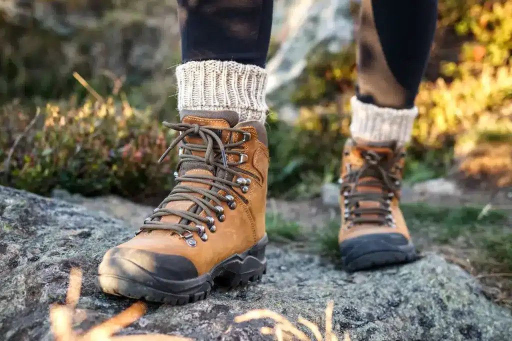 Hiking Socks Inside a Boots