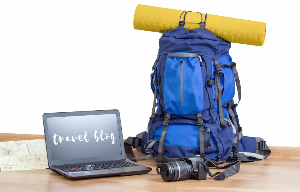 Travel Backpack With a Laptop and Camera