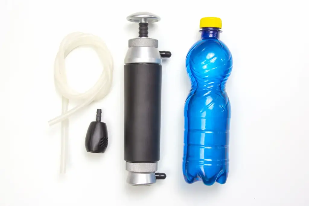 Water Filter and a Blue Water Bottle 