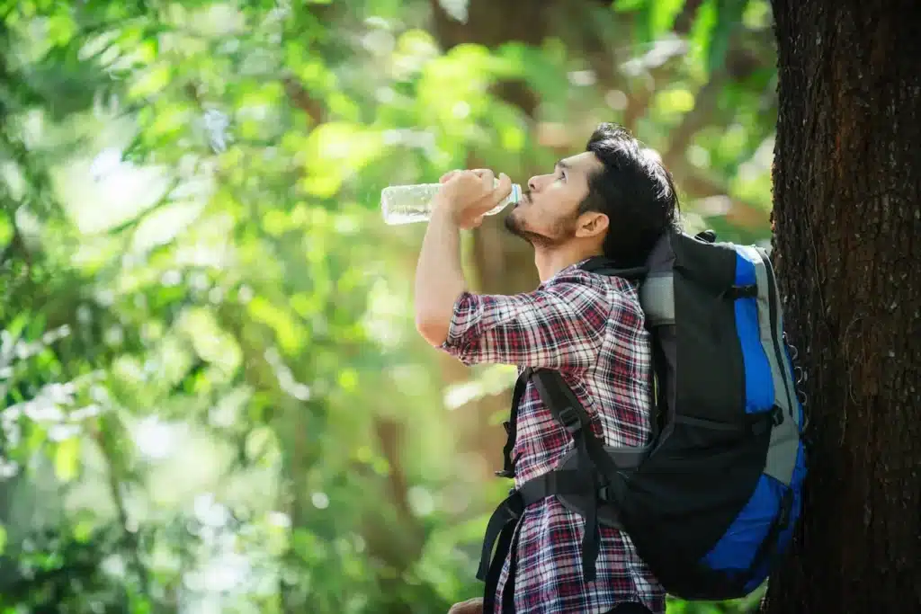 Man Drinking Water to Stay Hydrated
