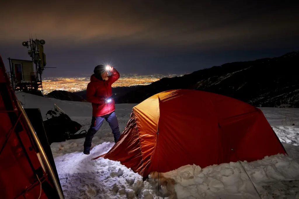 Winter Camping at the Ski Resort 