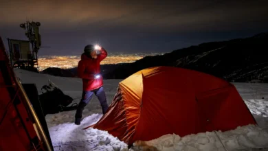 Winter Camping at the Ski Resort